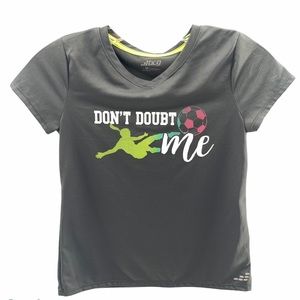 BCG Soccer Short Sleeve Graphic Athletic Tee Gray